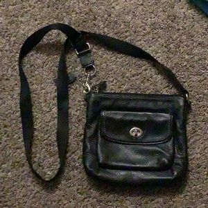 Coach small crossbody blk/grn